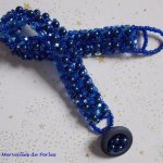 Bracciale Night Blue con perle e sfaccettature in vetro perlato